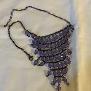 Elegant Purple Beaded Necklace